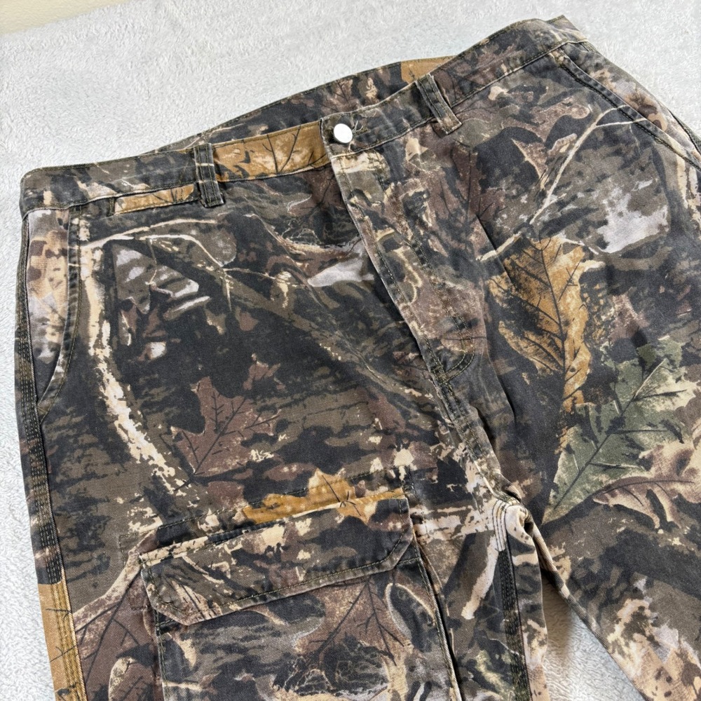 MNML Men Real Tree Camo Cargo Pants Size 40 Raw Hem Frayed Straight‎ Leg Cotton